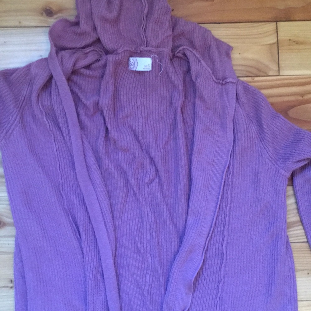 ⭐️SALE⭐️SO brand size Small Cardigan/ mauve color - Picture 2 of 4